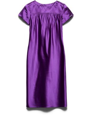 Prada Vestido En Duchesse Envejecido - Morado