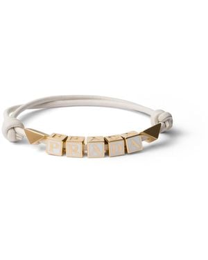 Prada Pulsera De Napa, Mujer - Blanco