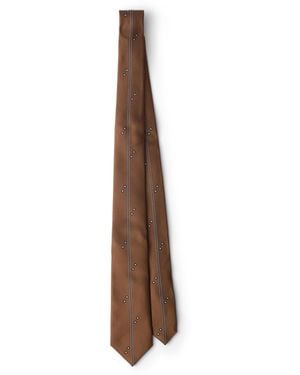 Prada Corbata De Seda, Hombre, Talla - Blanco