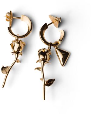 Prada Eternal Pop Charms Earrings Mujer - Blanco