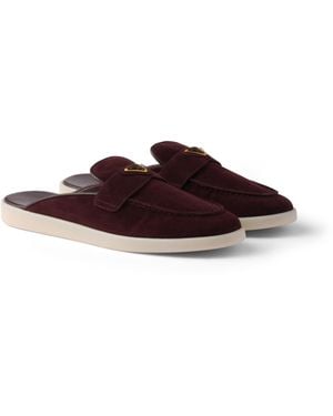 Prada Zapatos De Ante Sin Talón, Mujer, Talla - Marrón