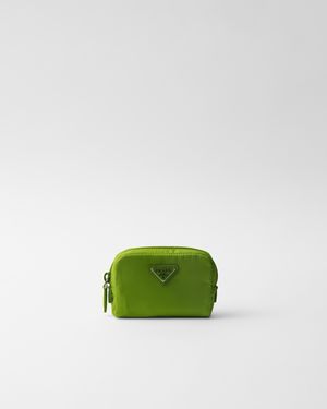 Prada Micro-Pouch Aus Re-Nylon - Grün