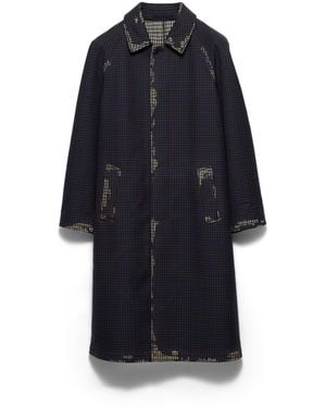 Prada Abrigo De Algodón Devoré En Tejido Termoadherido, Hombre, Talla - Azul