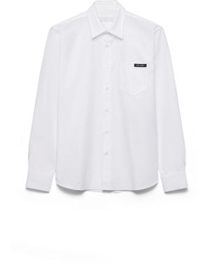 Prada Camisa De Algodón, Hombre, Talla - Blanco