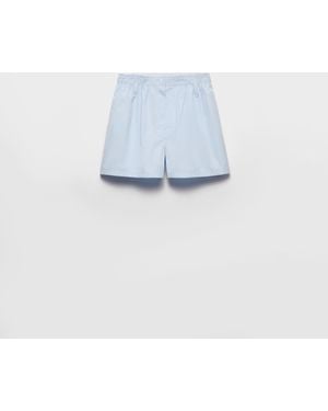 Prada Cotton Poplin Shorts - Blue