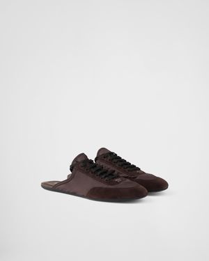 【希少】PRADA Collapse Re-Nylon ロゴ スエード ミュール PRADA | Collapse Re-Nylon Suede Women's Sneakers | Women