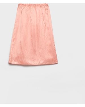 Prada Washed Satin Skirt - Pink