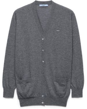 Prada Cárdigan En Cachemir, Mujer, Talla - Gris