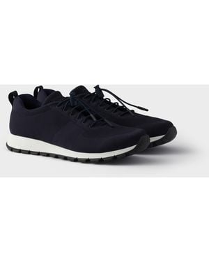 Prada Stretch Knit Sneakers - Blue