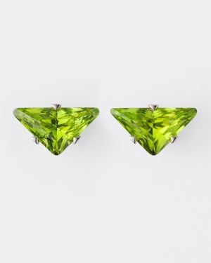 Prada Couleur Vivante Stud Earrings - Green