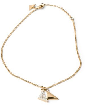 Prada Collar De Metal Esmaltado, Mujer - Metálico