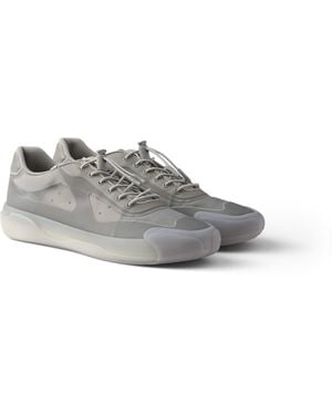 Prada Zapatillas De Tejido Técnico, Hombre, Talla 6 - Blanco
