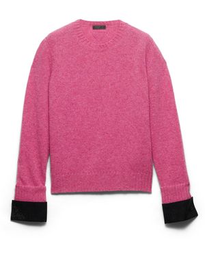 Prada Jersey De Cuello Redondo De Lana Shetland, Hombre, Talla - Rosa