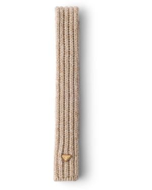 Prada Bufanda De Lana Y Cachemir Mouliné, Mujer - Blanco