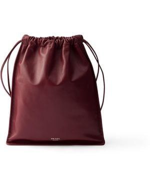 Prada Pouch De Piel Napa Wish, Mujer - Rojo
