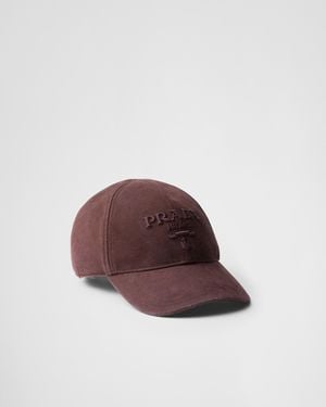 Prada Casquette De Baseball En Toile - Rouge