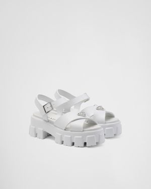 Prada Sandali Monolith - Bianco