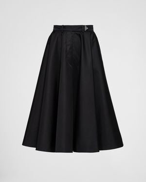 Prada Pleated Full Skirt - Black