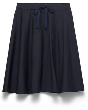 Prada Falda De Mohair Ligero, Mujer, Talla - Azul