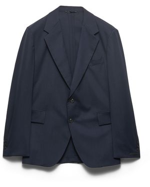 Prada Chaqueta De Cachemir De Botonadura Simple, Hombre, Talla - Azul