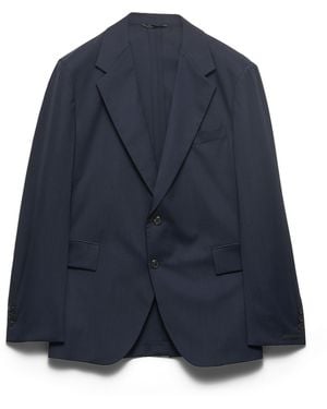 Prada Chaqueta De Cachemir De Botonadura Simple, Hombre, Talla - Azul