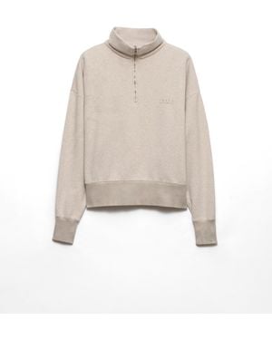 Prada Polo De Manga Larga En Algodón - Neutro