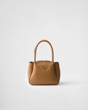 Prada Mini Sac À Main En Cuir - Blanc