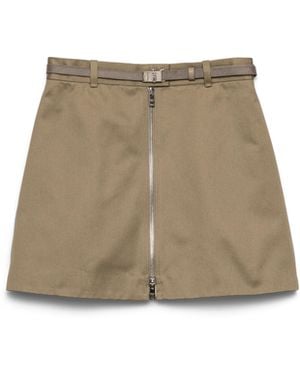 Prada Minifalda Tipo Chino Con Cremallera, Mujer, Talla - Neutro