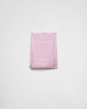Prada Checked Cotton Skirt - Pink