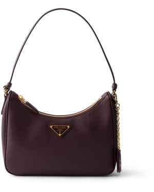 Prada Minibolso Re-Edition 2005 De Piel Saffiano, Mujer - Blanco