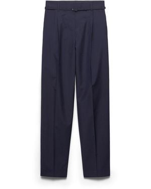 Prada Pantalones Ligeros De Mohair, Mujer, Talla - Azul