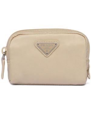 Prada Pouch Micro De Re-Nylon, Mujer - Blanco
