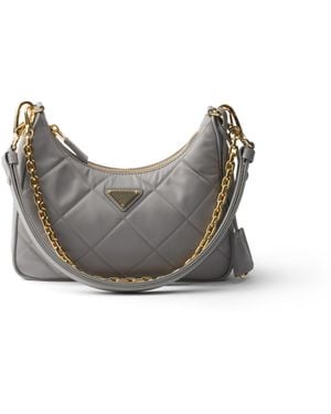 Prada Minibolso Acolchado Re-Edition De Re-Nylon, Mujer - Gris