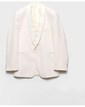 Prada Wool Tuxedo Jacket - Natural