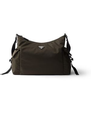 Prada Bolso Explore De Re-Nylon Y Piel Hombre - Negro