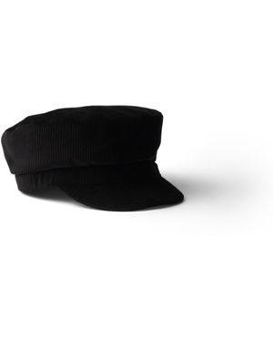 Prada Gorra Tipo Gatsby De Pana, Hombre, Talla - Negro