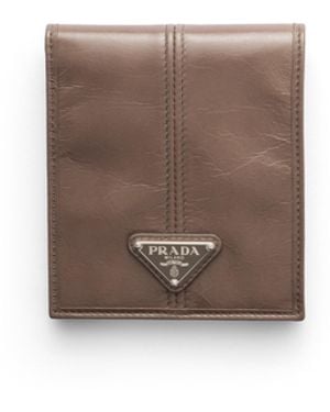 Prada Cartera De Piel, Hombre - Marrón
