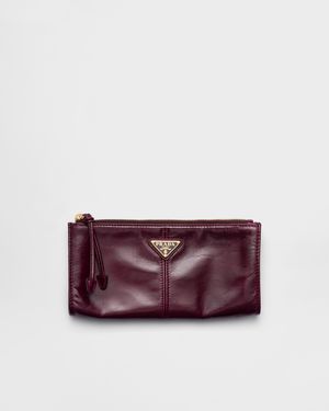 Prada Leather Pouch - Purple