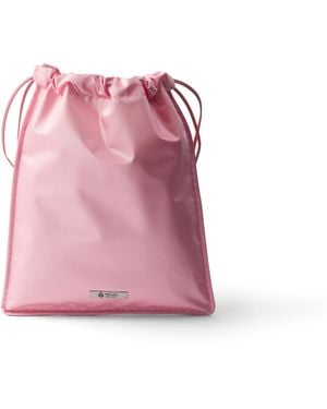 Prada Pouch Wish En Seda Duchesse, Mujer - Rosa