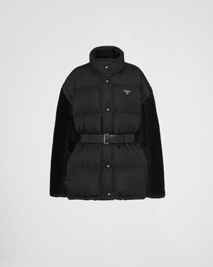 Prada Re-nylon Down Jacket - Black