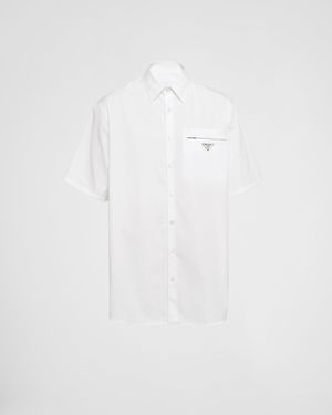Prada Cotton Short-Sleeve Shirt - White