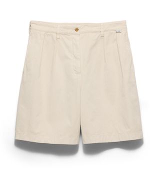 Prada Bermudas De Gabardina Envejecida, Mujer, Talla - Neutro