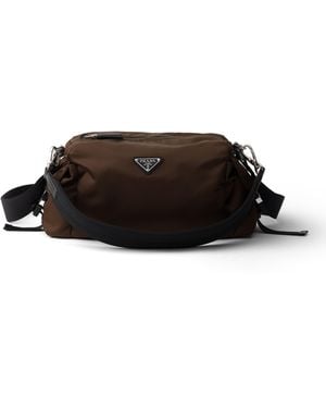 Prada Bolso Explore De Re-Nylon Y Piel Hombre - Negro