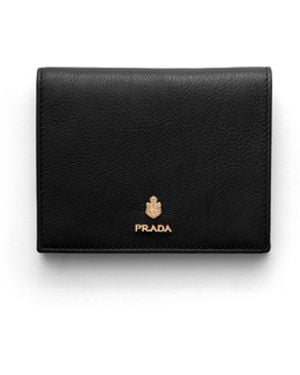 Prada Cartera Pequeña De Piel, Mujer - Negro