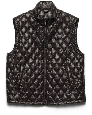 Prada Chaleco De Tejido Técnico Con Plumón, Hombre, Talla - Negro