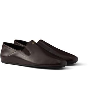 Prada Mocasines De Piel, Hombre, Talla 5 - Blanco