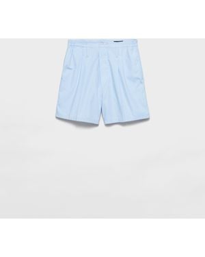 Prada Poplin Bermudas - Blue