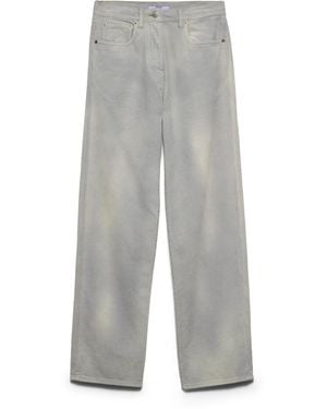 Prada Pantalones Vaqueros De Pana, Mujer, Talla - Gris