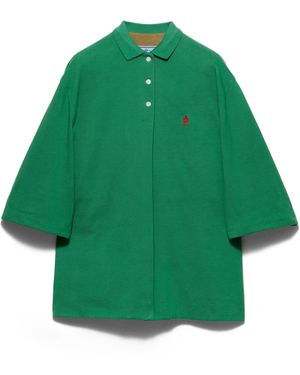 Prada Cazadora Estilo Sobrecamisa De Piqué Antiguo, Mujer, Talla - Verde