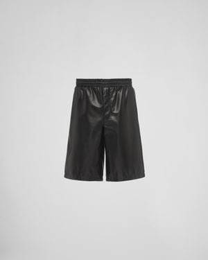 Prada Nappa Leather Bermudas - White